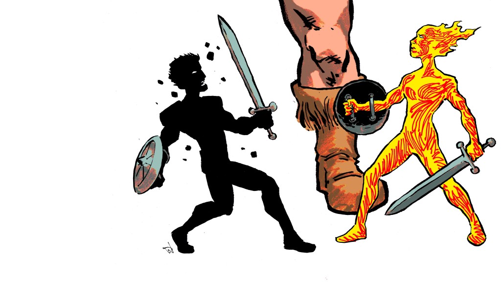 Art by David Wynne. Prints and cards available until 3/8/2015 in the shop, or contact David for the original.