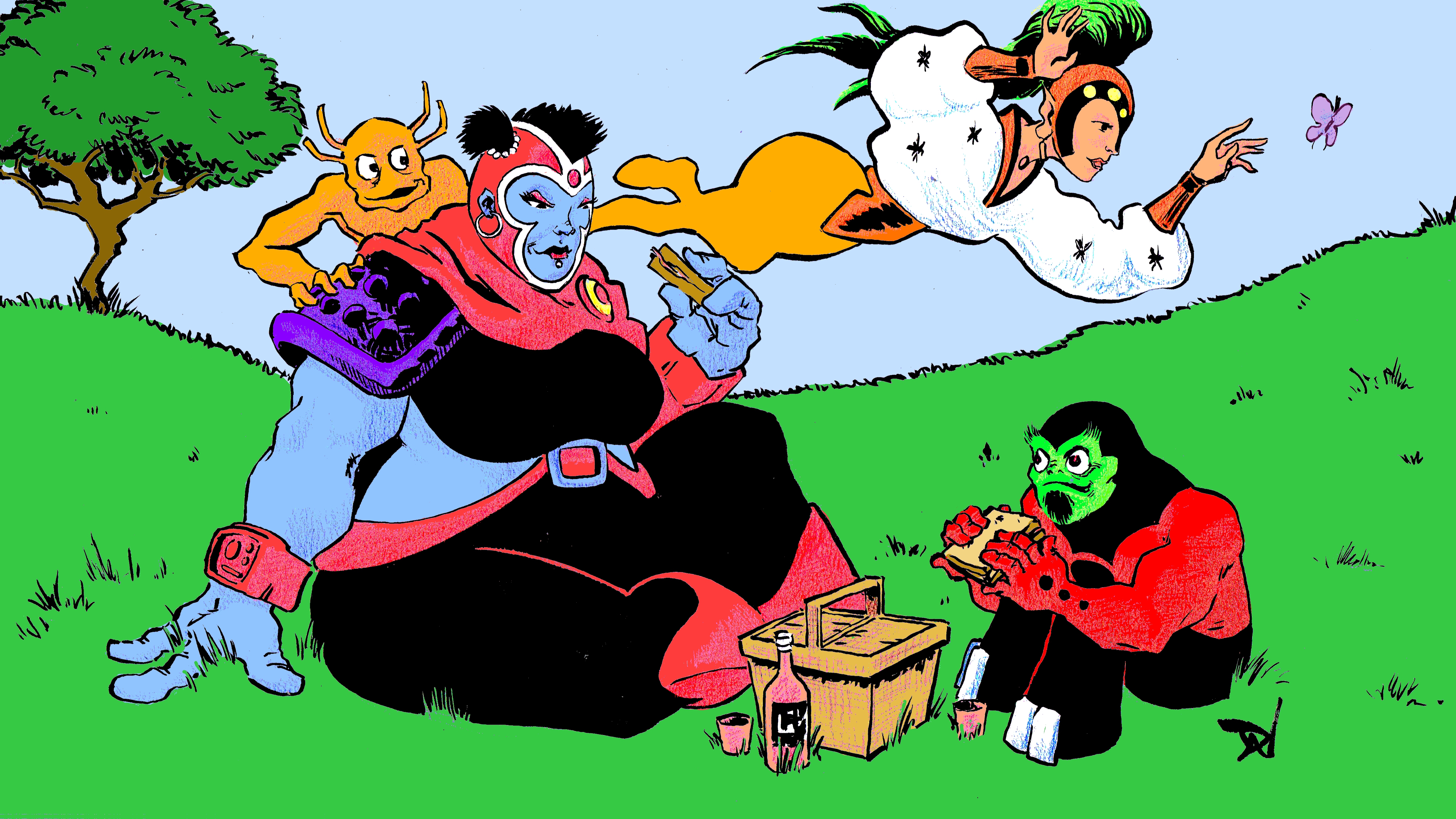 Art by David Wynne. Prints and cards available at the shop, or contact David to purchase the original.