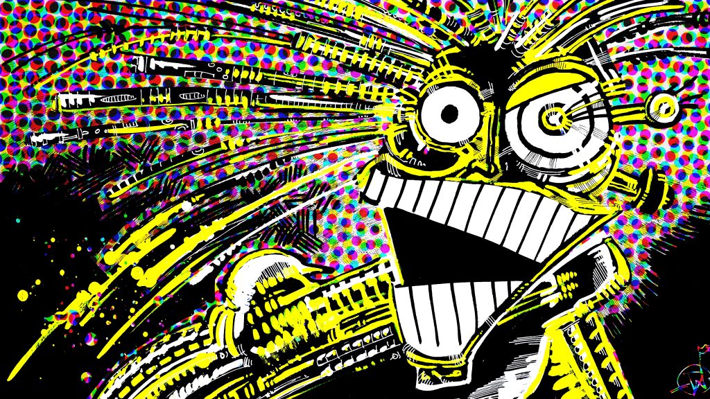 Art by David Wynne. Prints and cards available at the shop, or contact David to purchase the original.